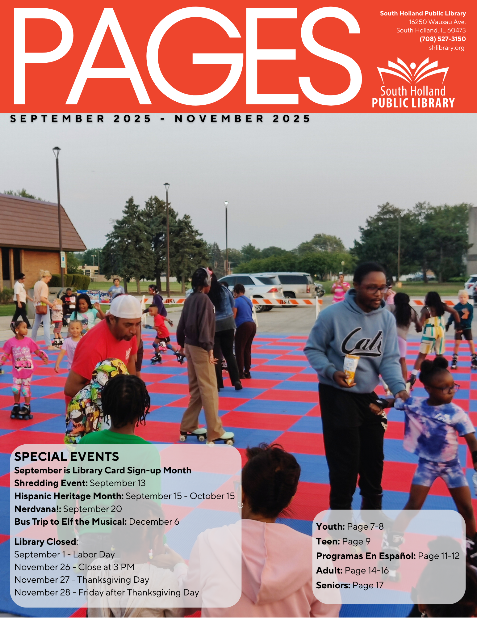 Children rollerskating Summer Reading Finale