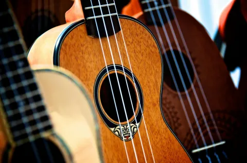 Close up of a Ukulele