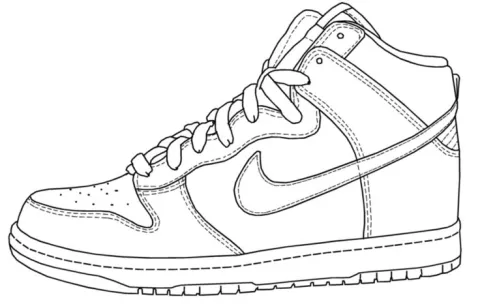 Outline of a Nike Shoe