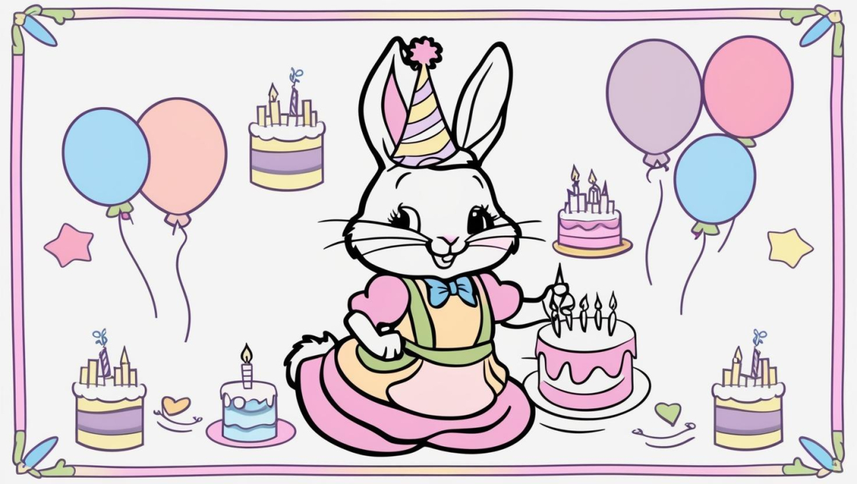 White Bunny in a Pink Dress